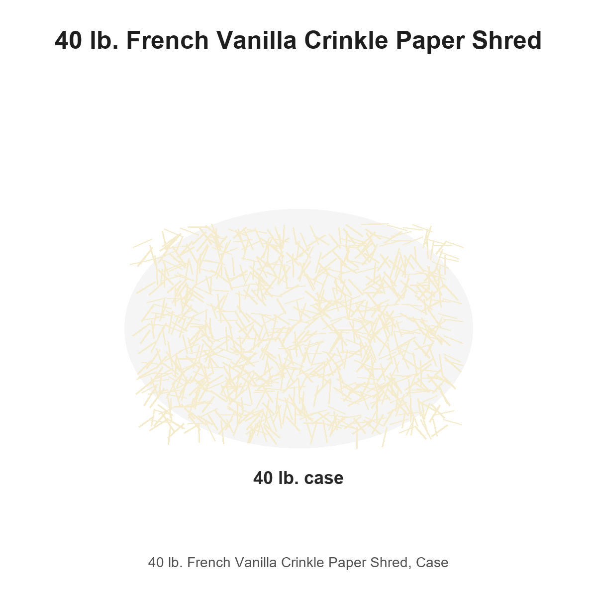 40 lb. French Vanilla Crinkle Paper Shred, Case