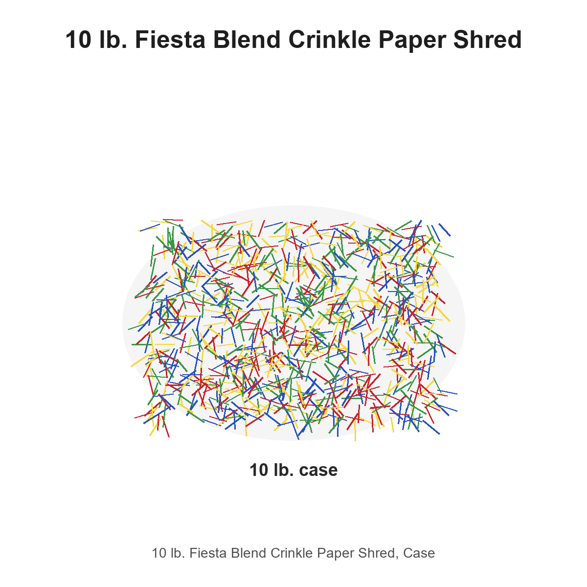 10 lb. Fiesta Blend Crinkle Paper Shred, Case