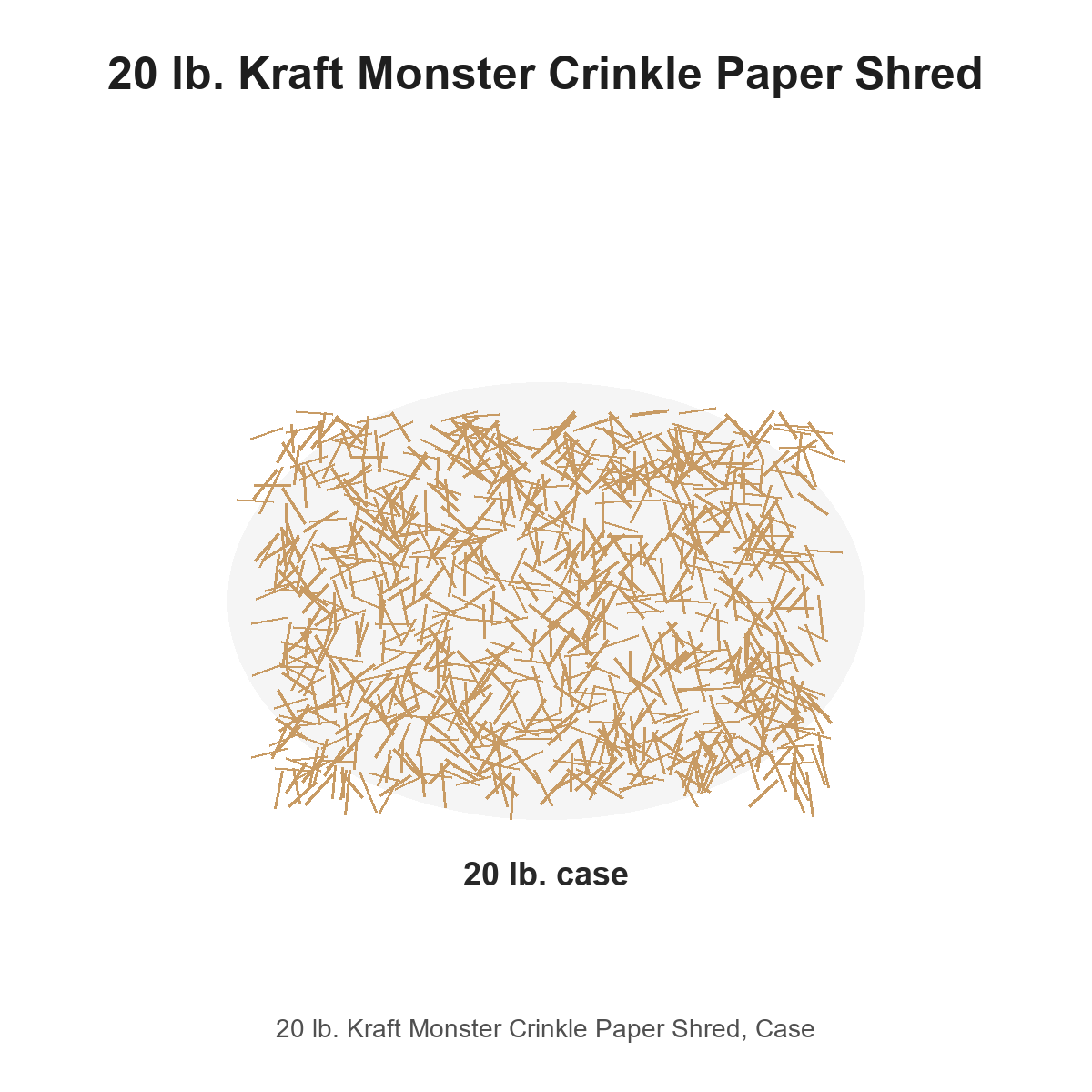 20 lb. Kraft Monster Crinkle Paper Shred, Case