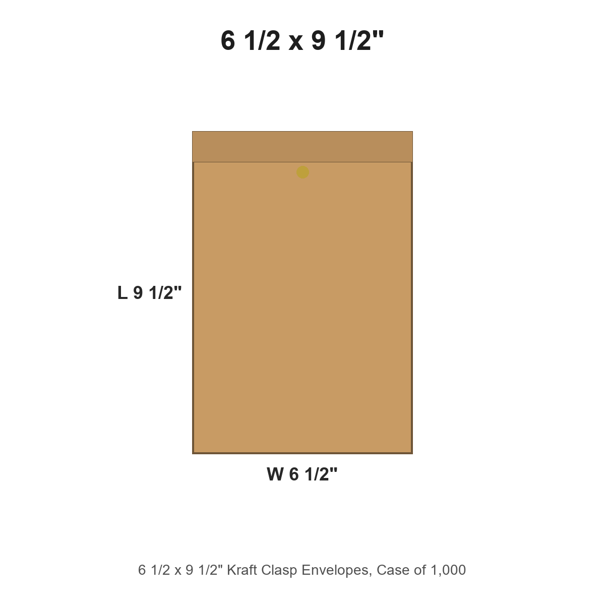 6 1/2 x 9 1/2" Kraft Clasp Envelopes