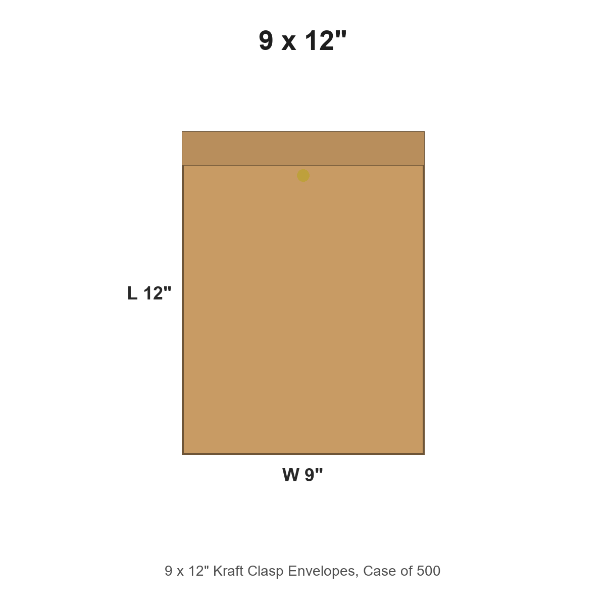 9 x 12" Kraft Clasp Envelopes