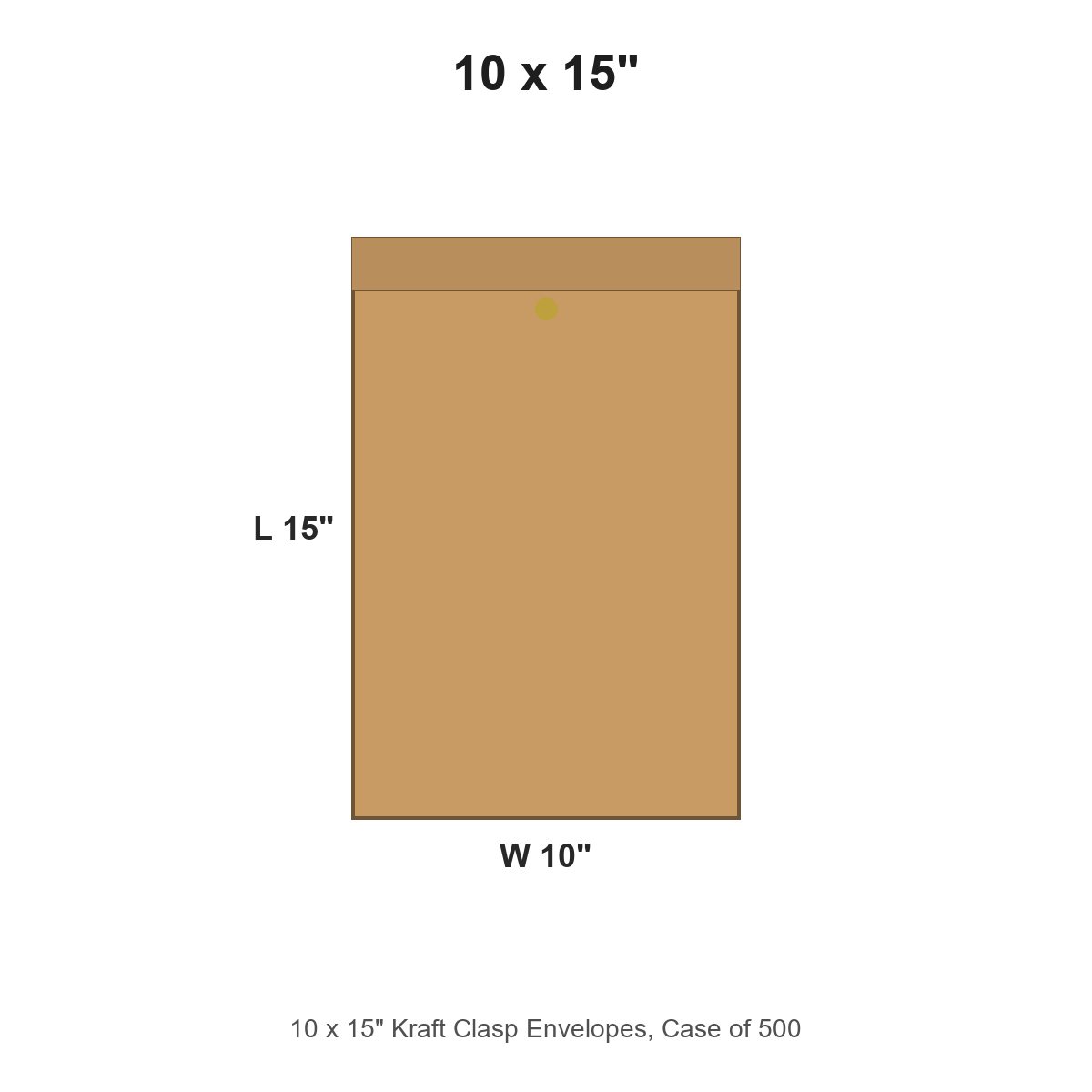 10 x 15" Kraft Clasp Envelopes