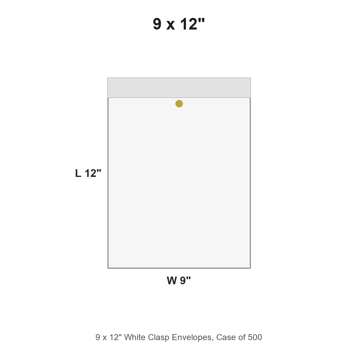 9 x 12" White Clasp Envelopes