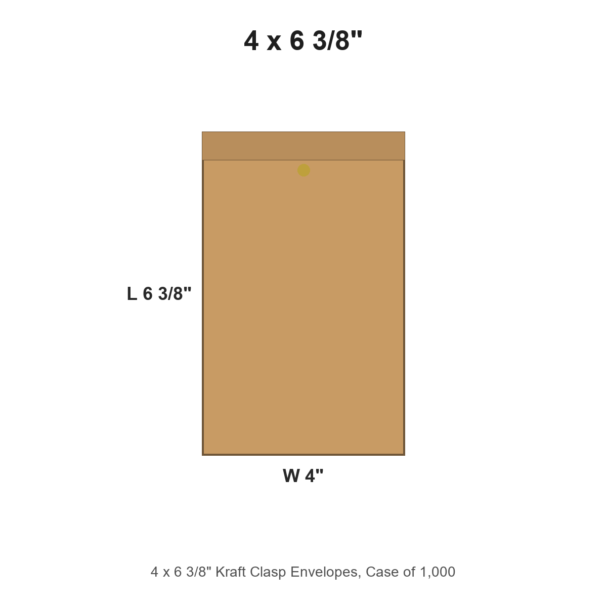 4 x 6 3/8" Kraft Clasp Envelopes