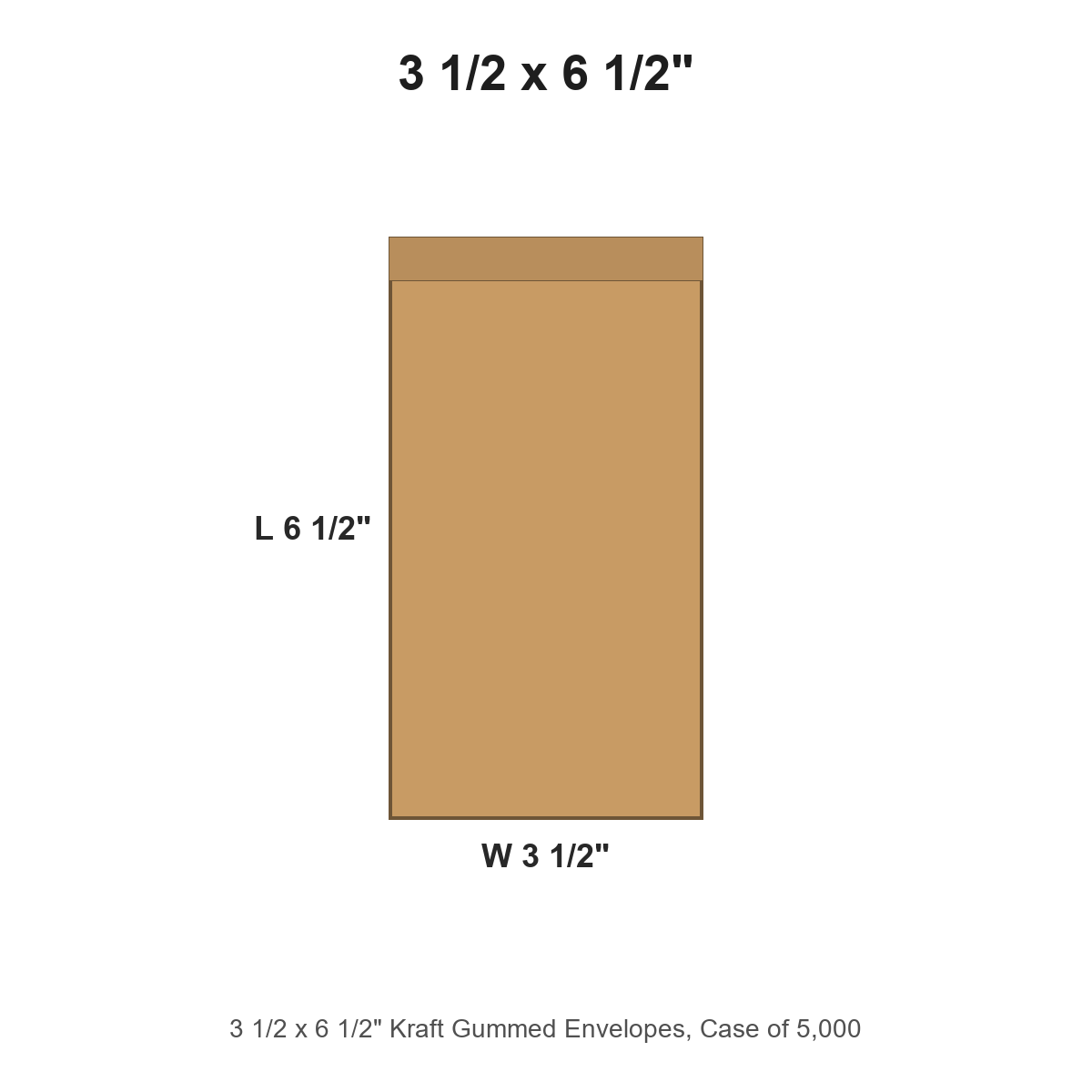 3 1/2 x 6 1/2" Kraft Gummed Envelopes