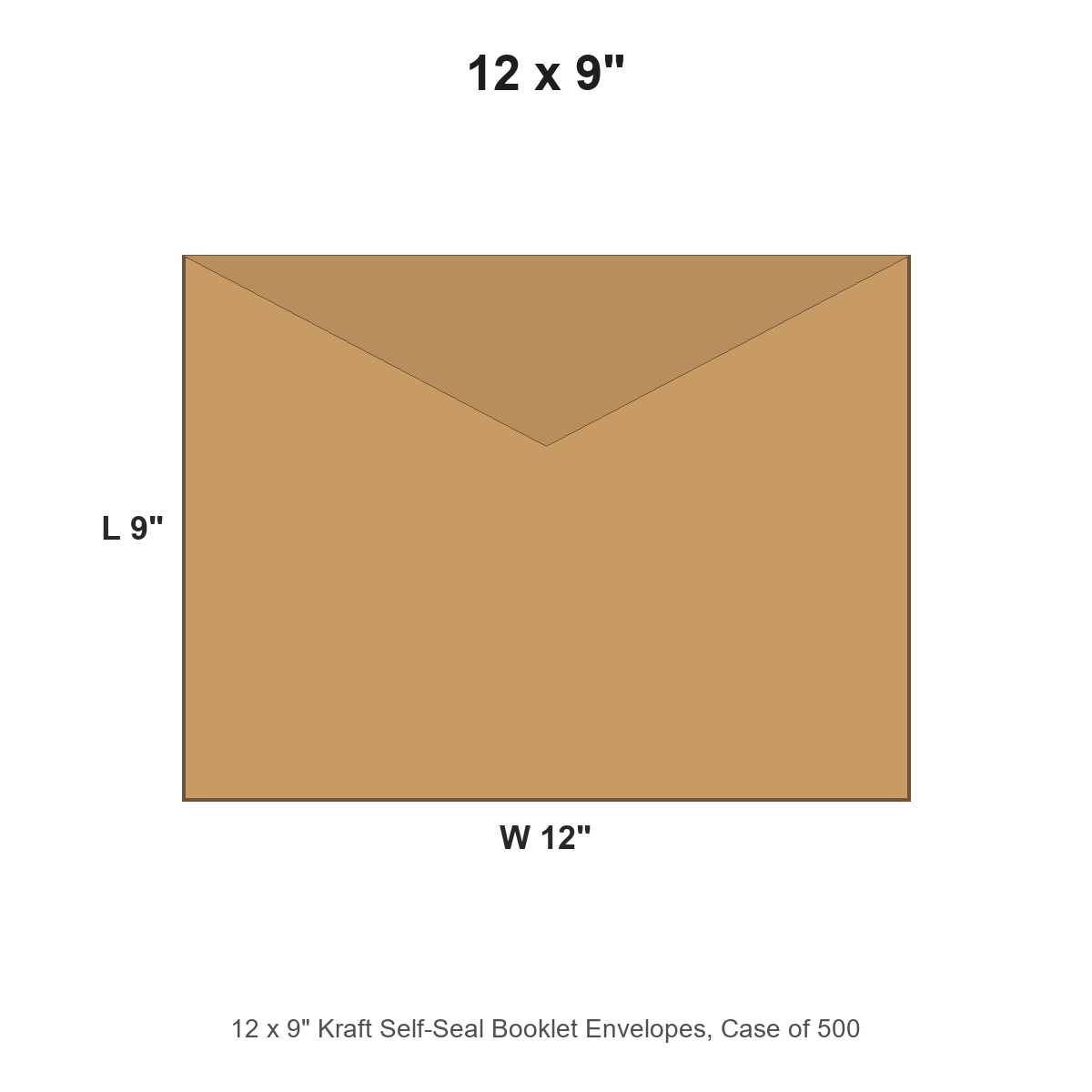 12 x 9" Kraft Self-Seal Booklet Envelopes