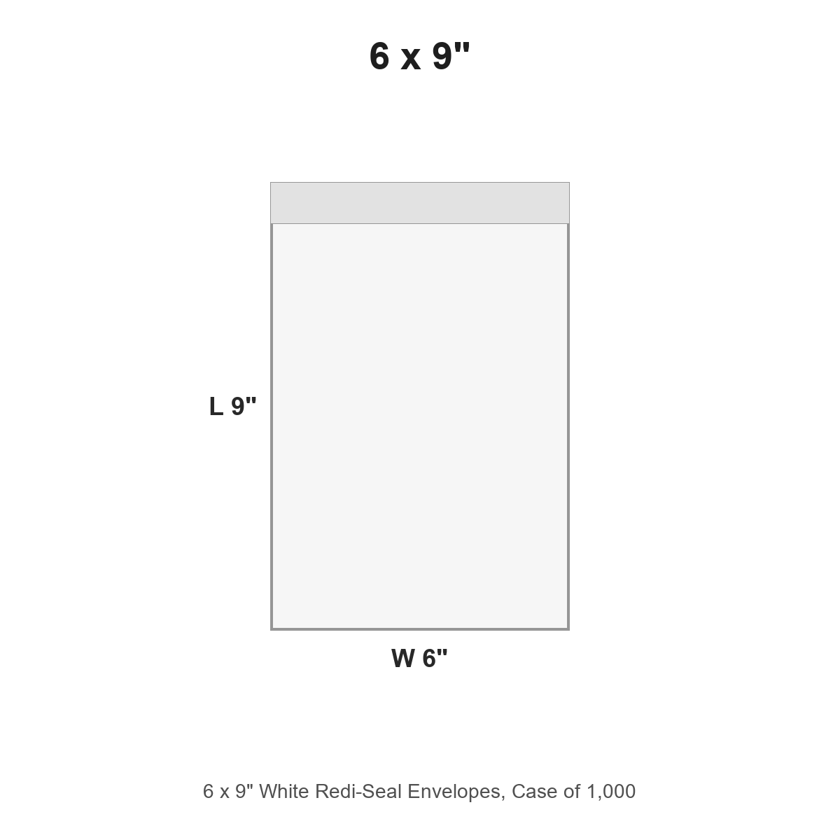 6 x 9" White Redi-Seal Envelopes