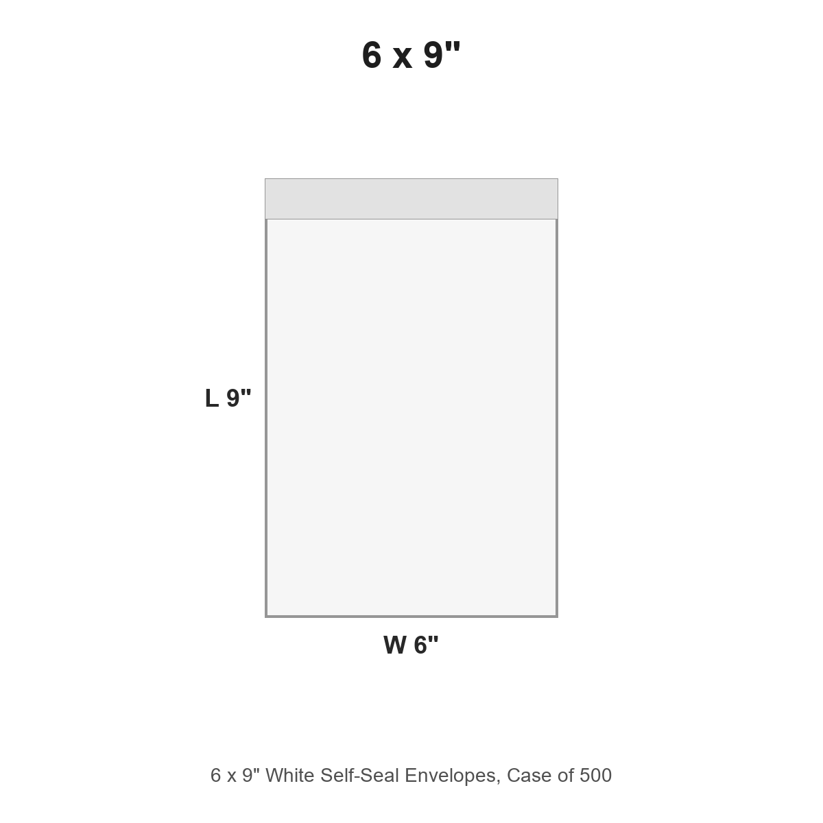 6 x 9" White Self-Seal Envelopes