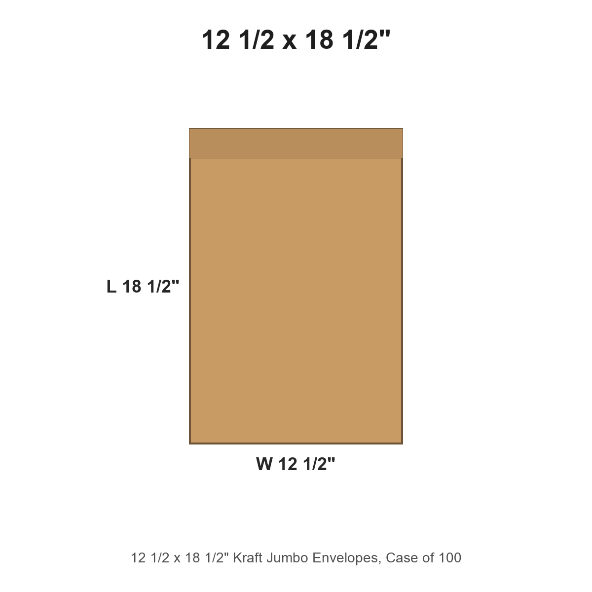 12 1/2 x 18 1/2" Kraft Jumbo Envelopes