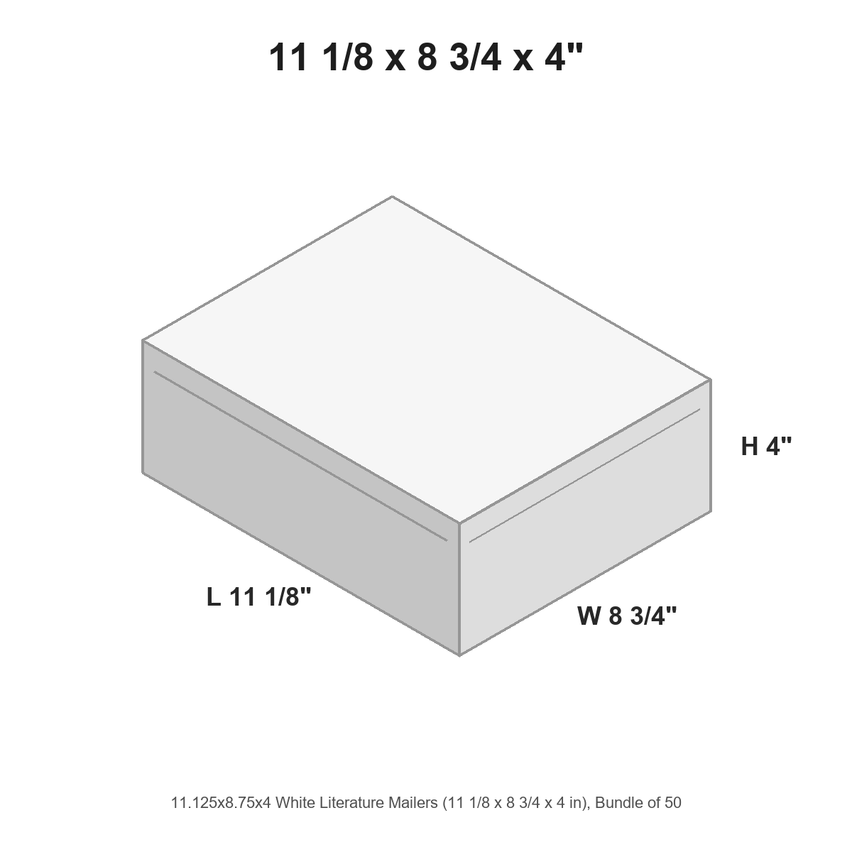 11.125x8.75x4 White Literature Mailers