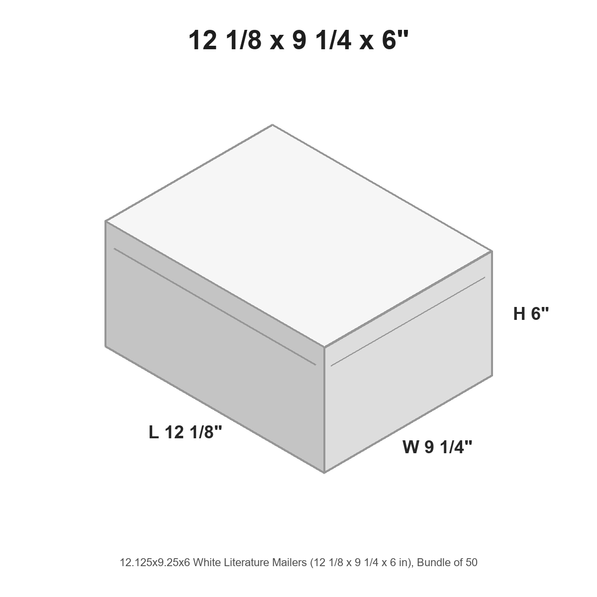 12.125x9.25x6 White Literature Mailers