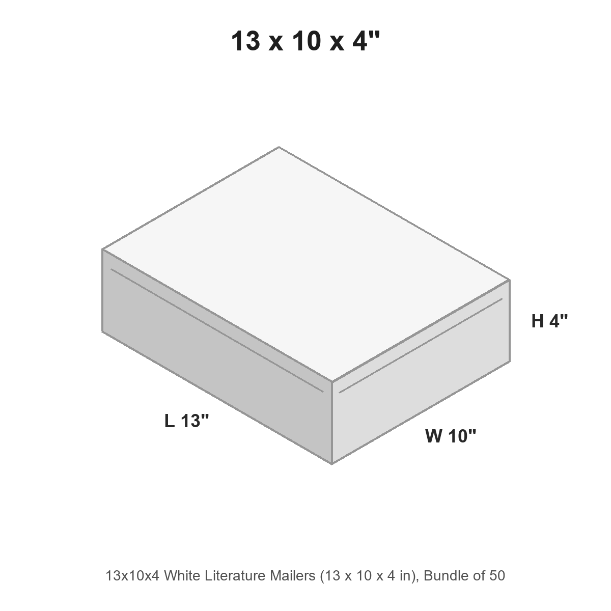 13x10x4 White Literature Mailers