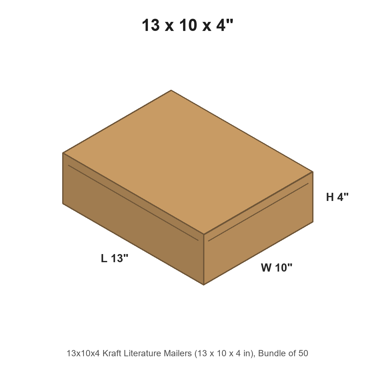 13x10x4 Kraft Literature Mailers