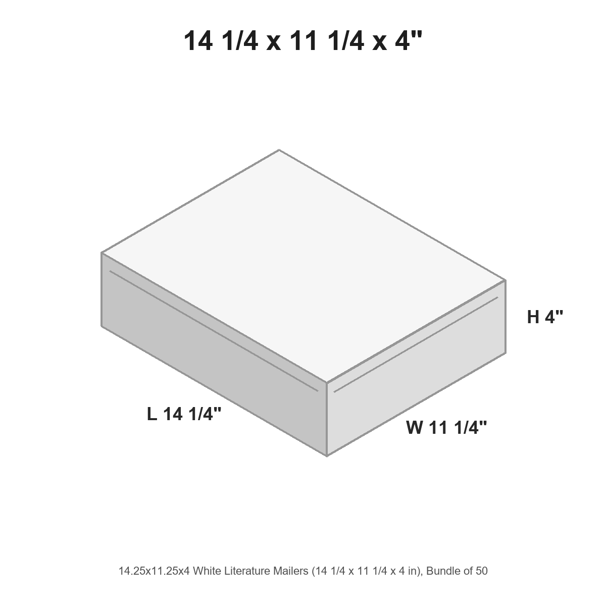 14.25x11.25x4 White Literature Mailers