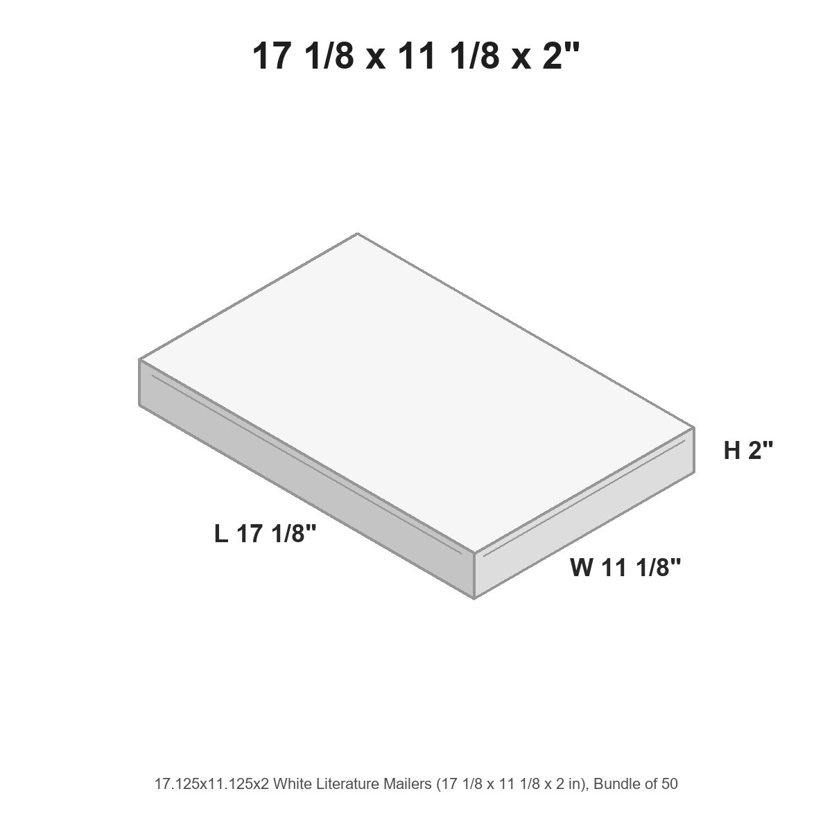 17.125x11.125x2 White Literature Mailers