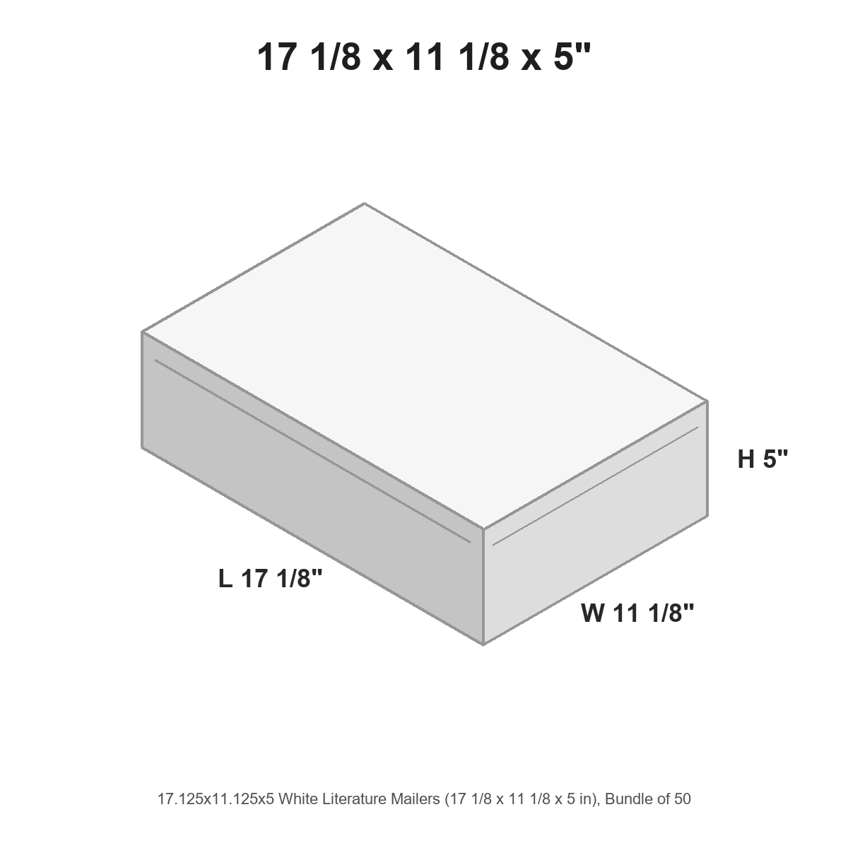 17.125x11.125x5 White Literature Mailers