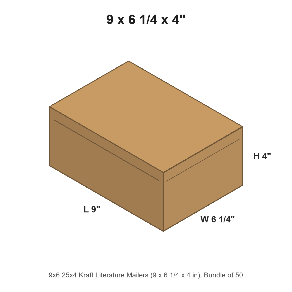 9x6.25x4 Kraft Literature Mailers