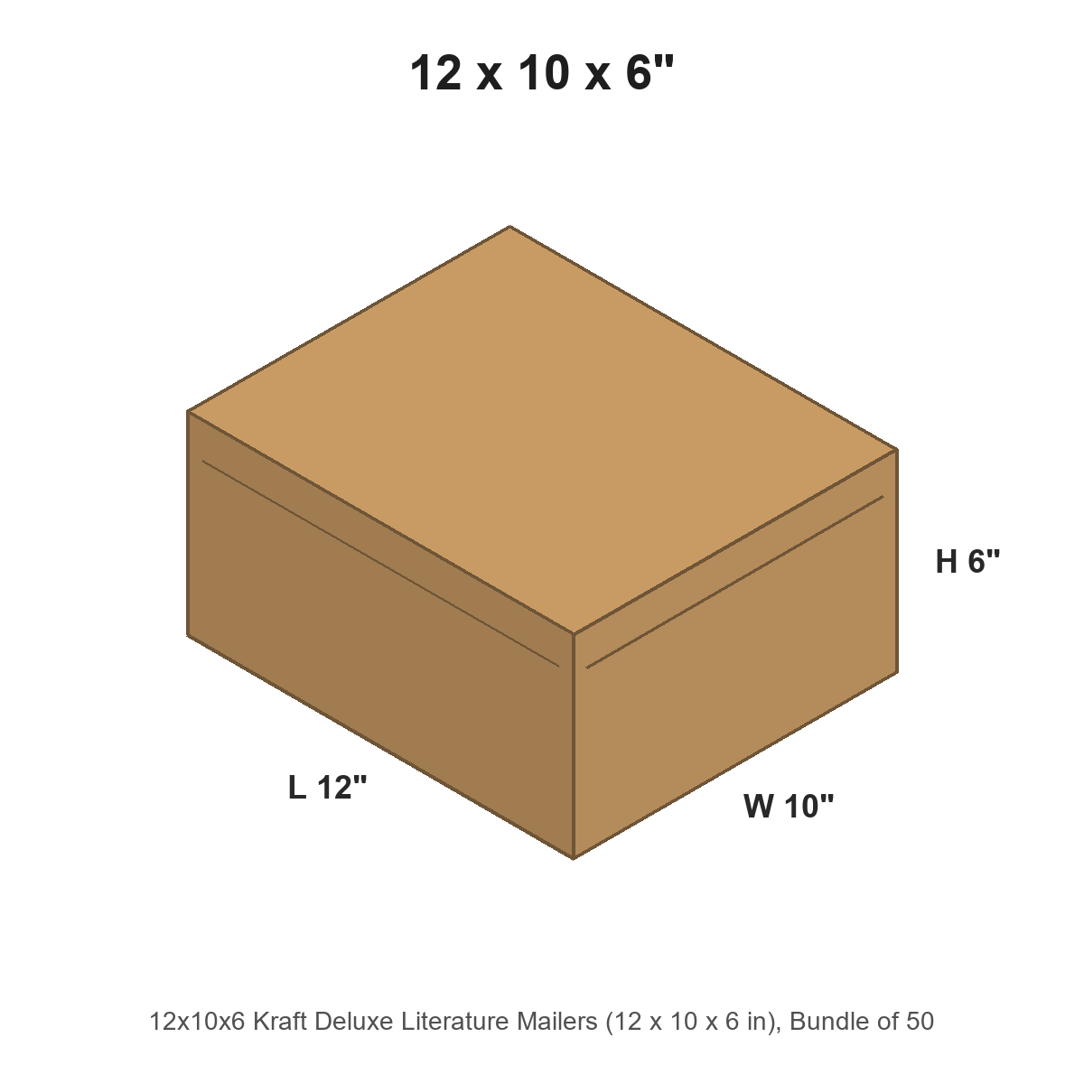 12x10x6 Kraft Deluxe Literature Mailers