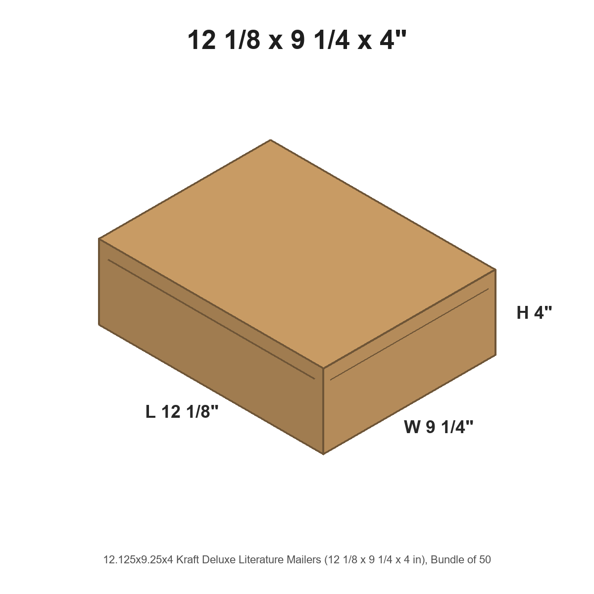 12.125x9.25x4 Kraft Deluxe Literature Mailers
