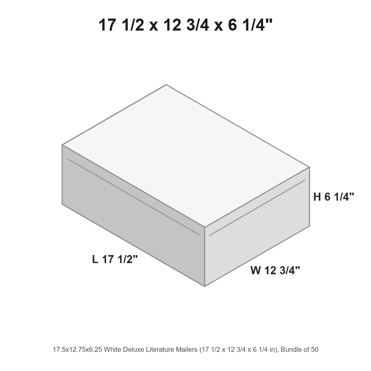 17.5x12.75x6.25 White Deluxe Literature Mailers