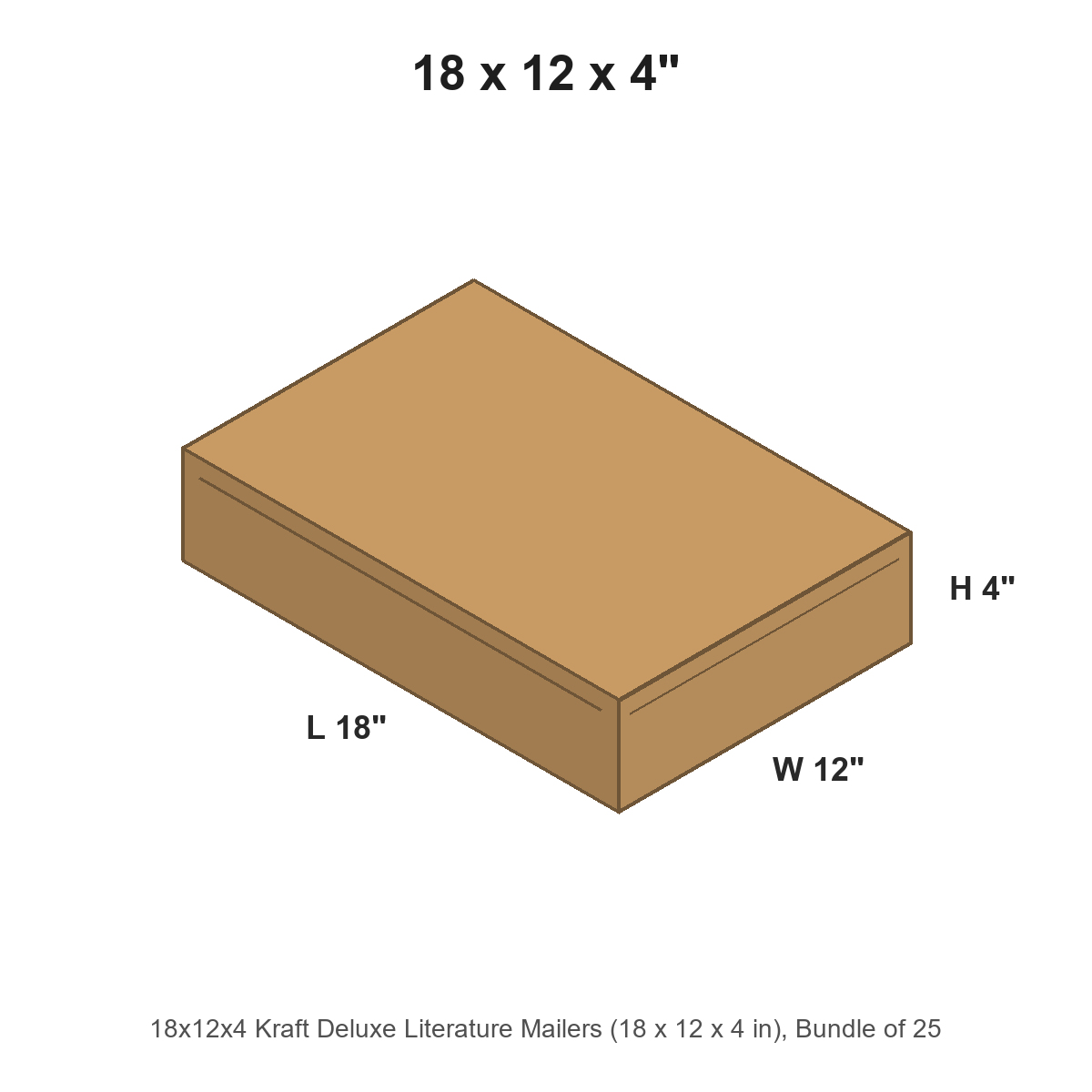18x12x4 Kraft Deluxe Literature Mailers
