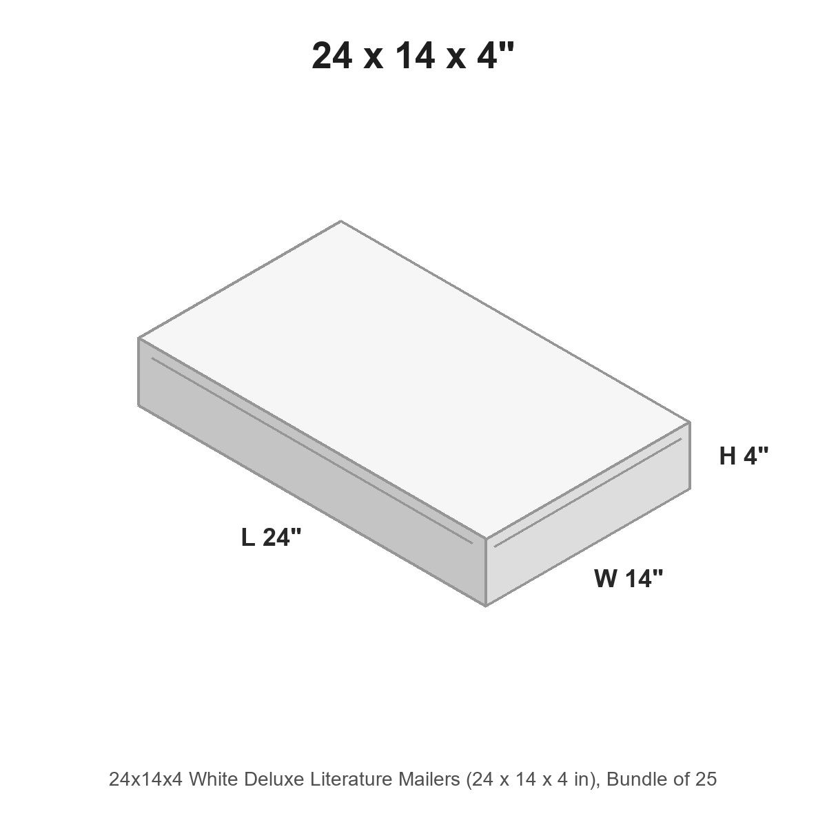 24x14x4 White Deluxe Literature Mailers