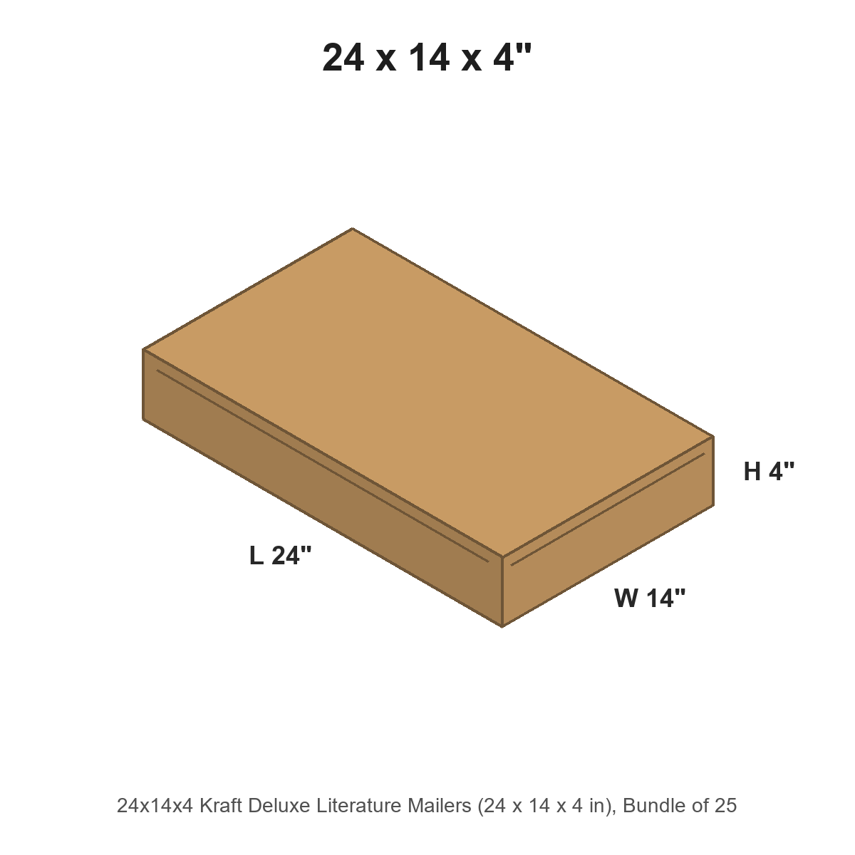 24x14x4 Kraft Deluxe Literature Mailers