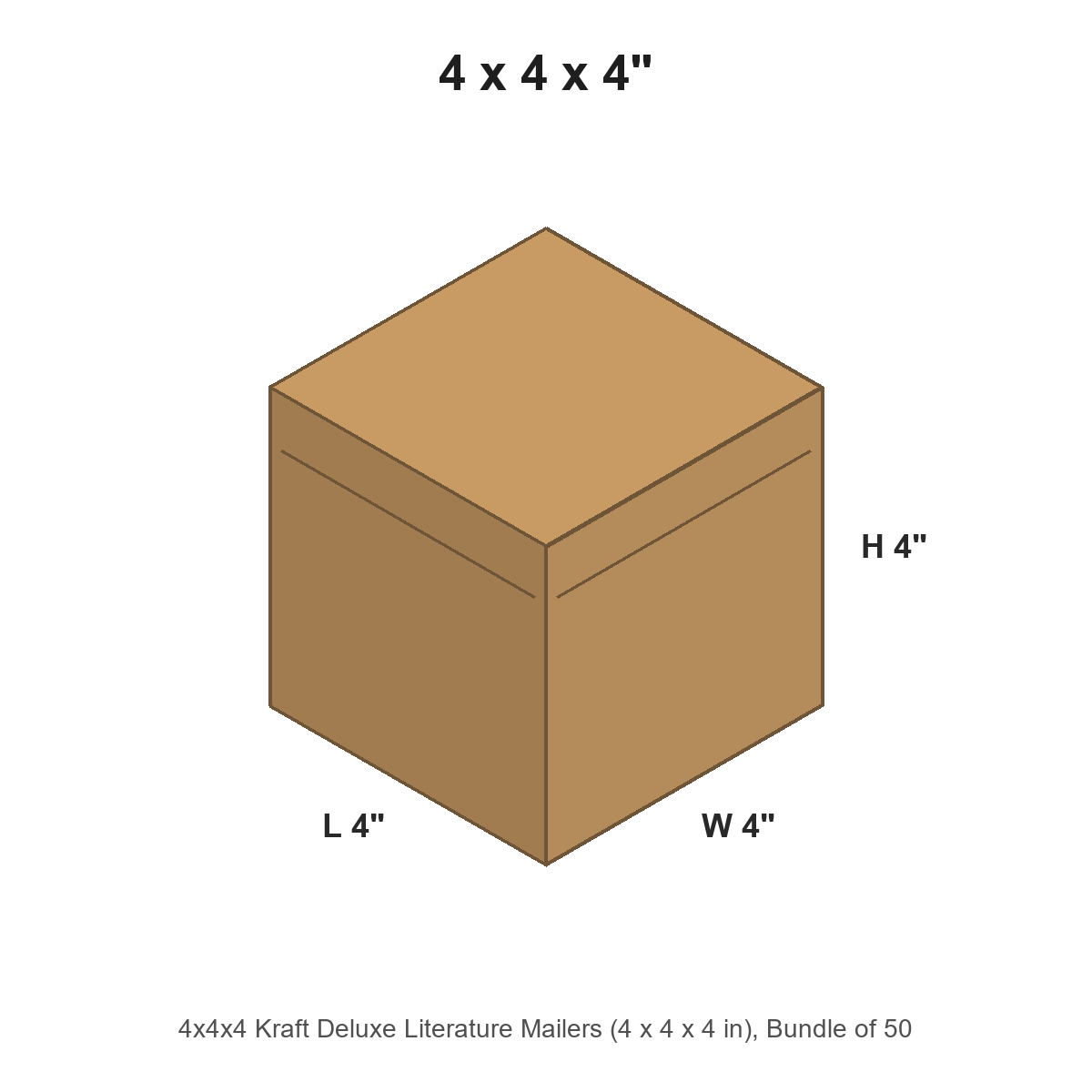 4x4x4 Kraft Deluxe Literature Mailers