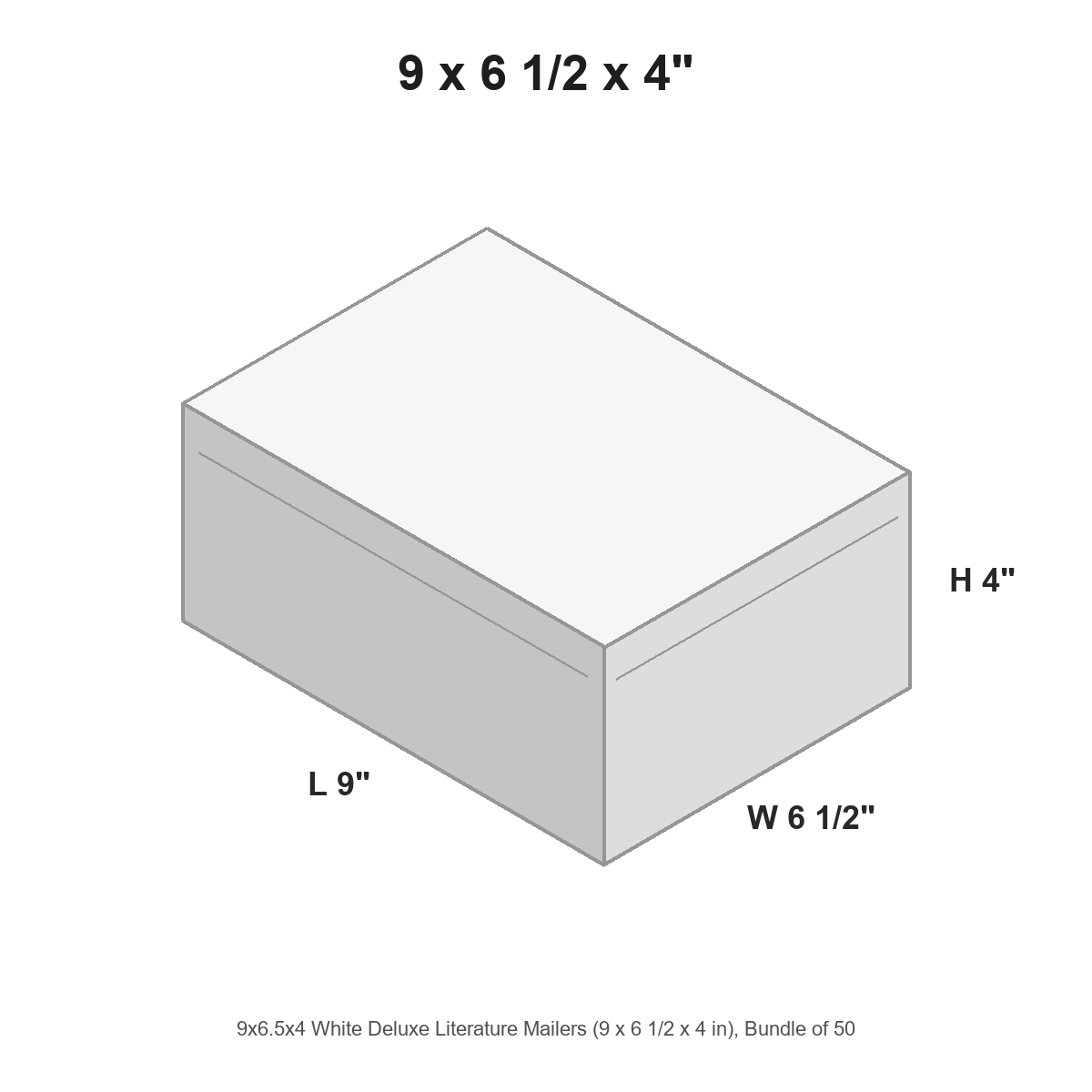 9x6.5x4 White Deluxe Literature Mailers