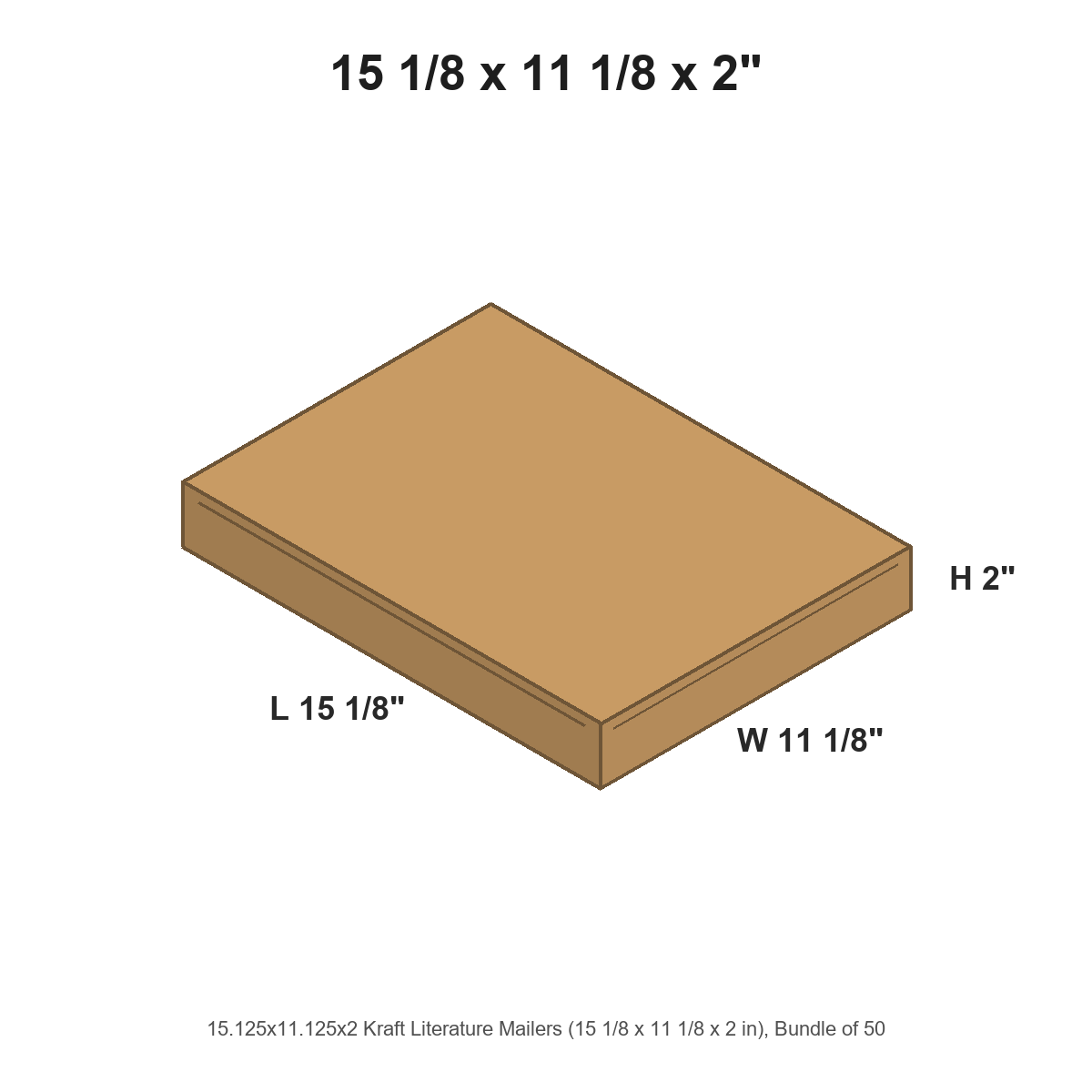 15.125x11.125x2 Kraft Literature Mailers