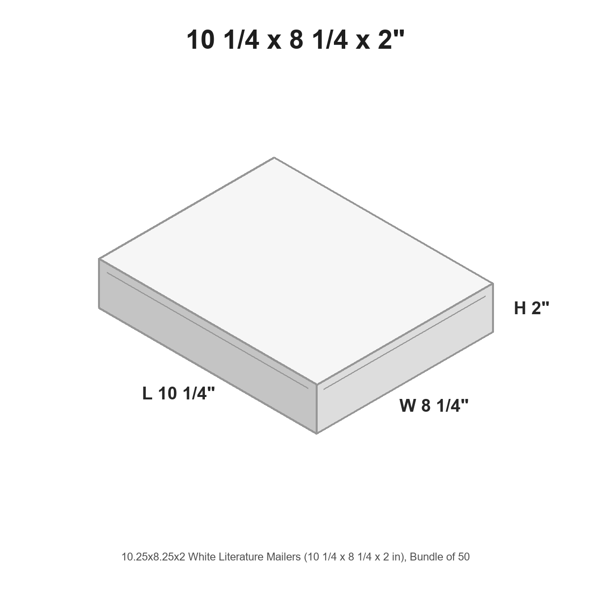 10.25x8.25x2 White Literature Mailers