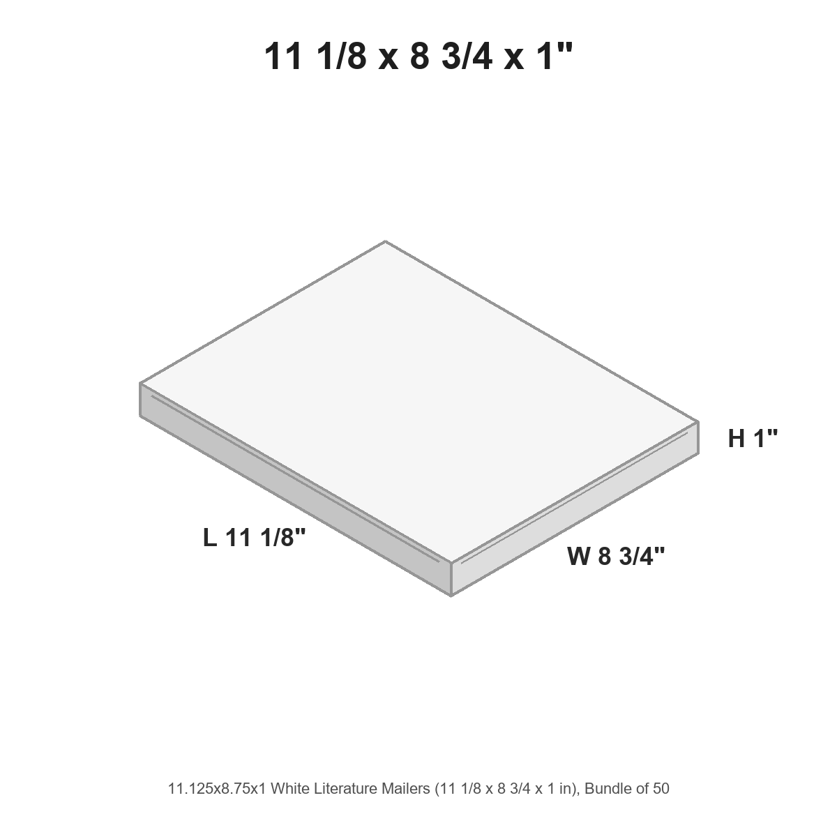 11.125x8.75x1 White Literature Mailers