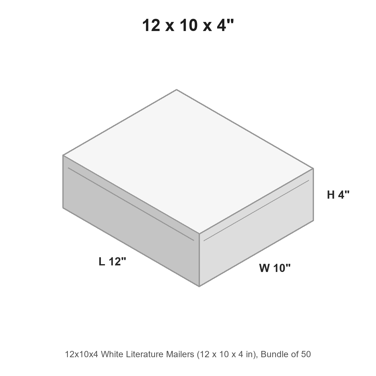 12x10x4 White Literature Mailers