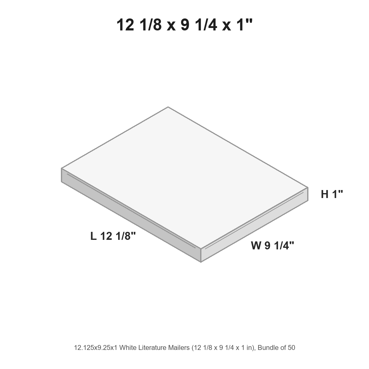 12.125x9.25x1 White Literature Mailers
