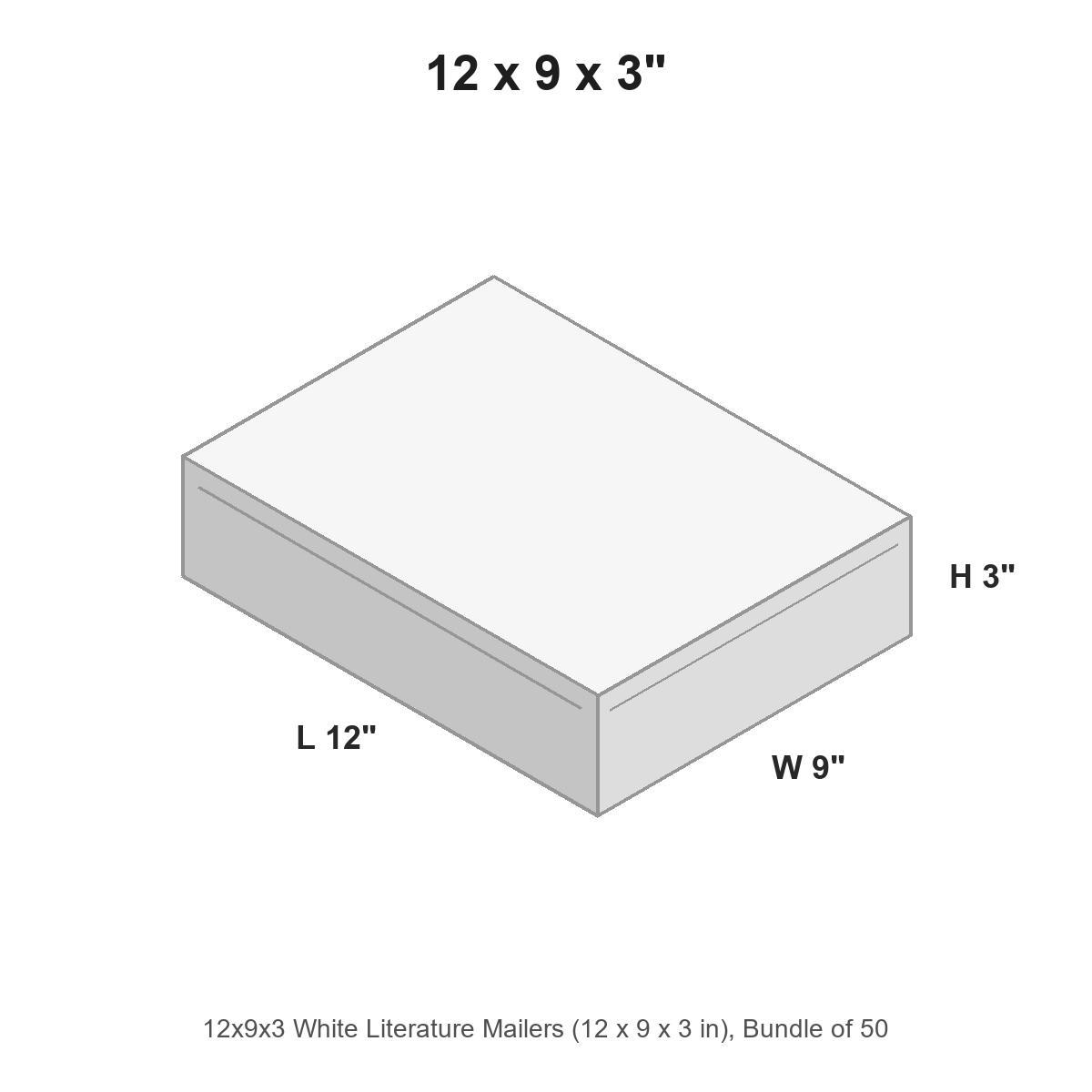 12x9x3 White Literature Mailers