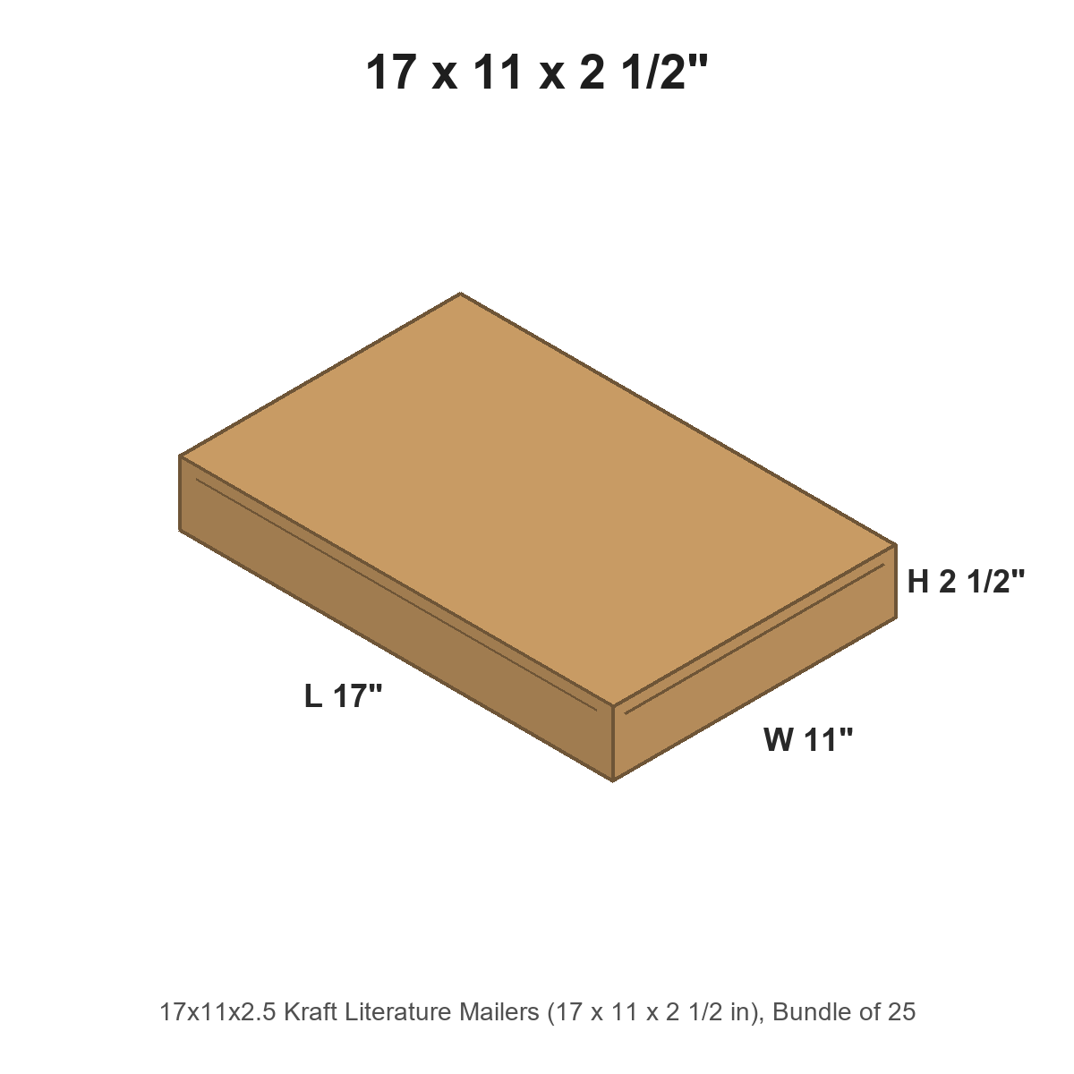 17x11x2.5 Kraft Literature Mailers
