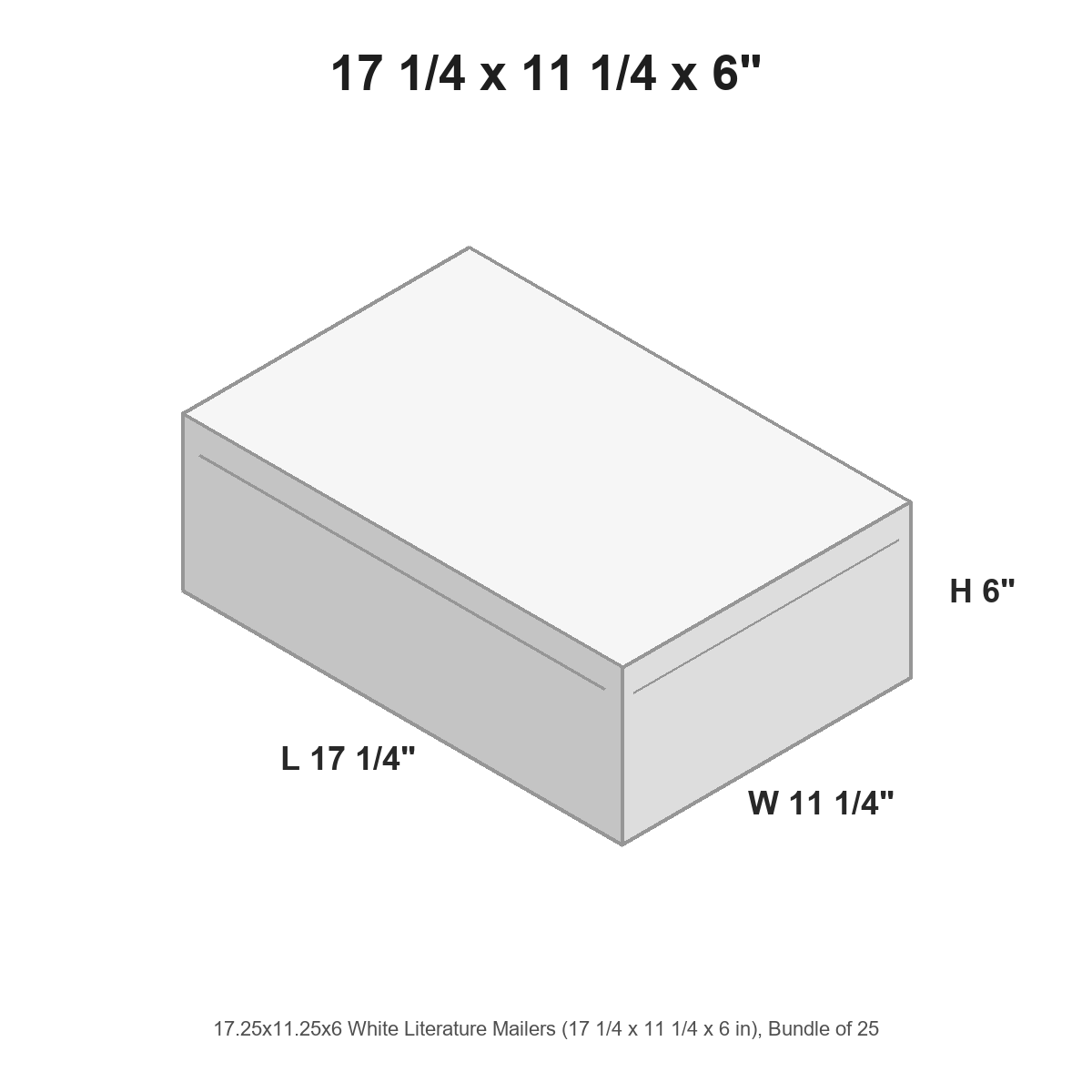 17.25x11.25x6 White Literature Mailers