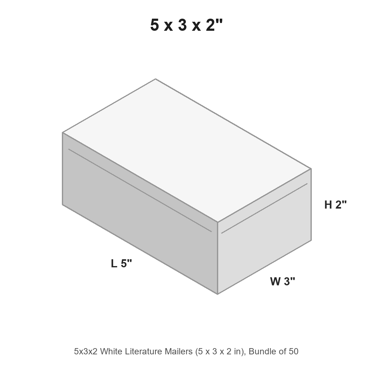 5x3x2 White Literature Mailers