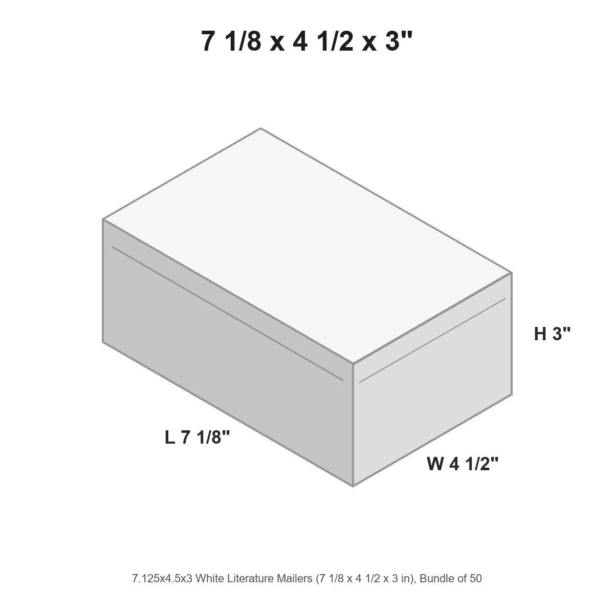 7.125x4.5x3 White Literature Mailers