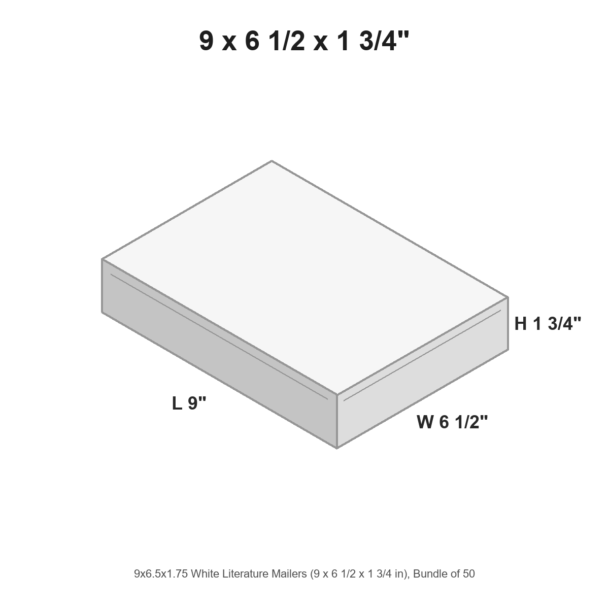 9x6.5x1.75 White Literature Mailers
