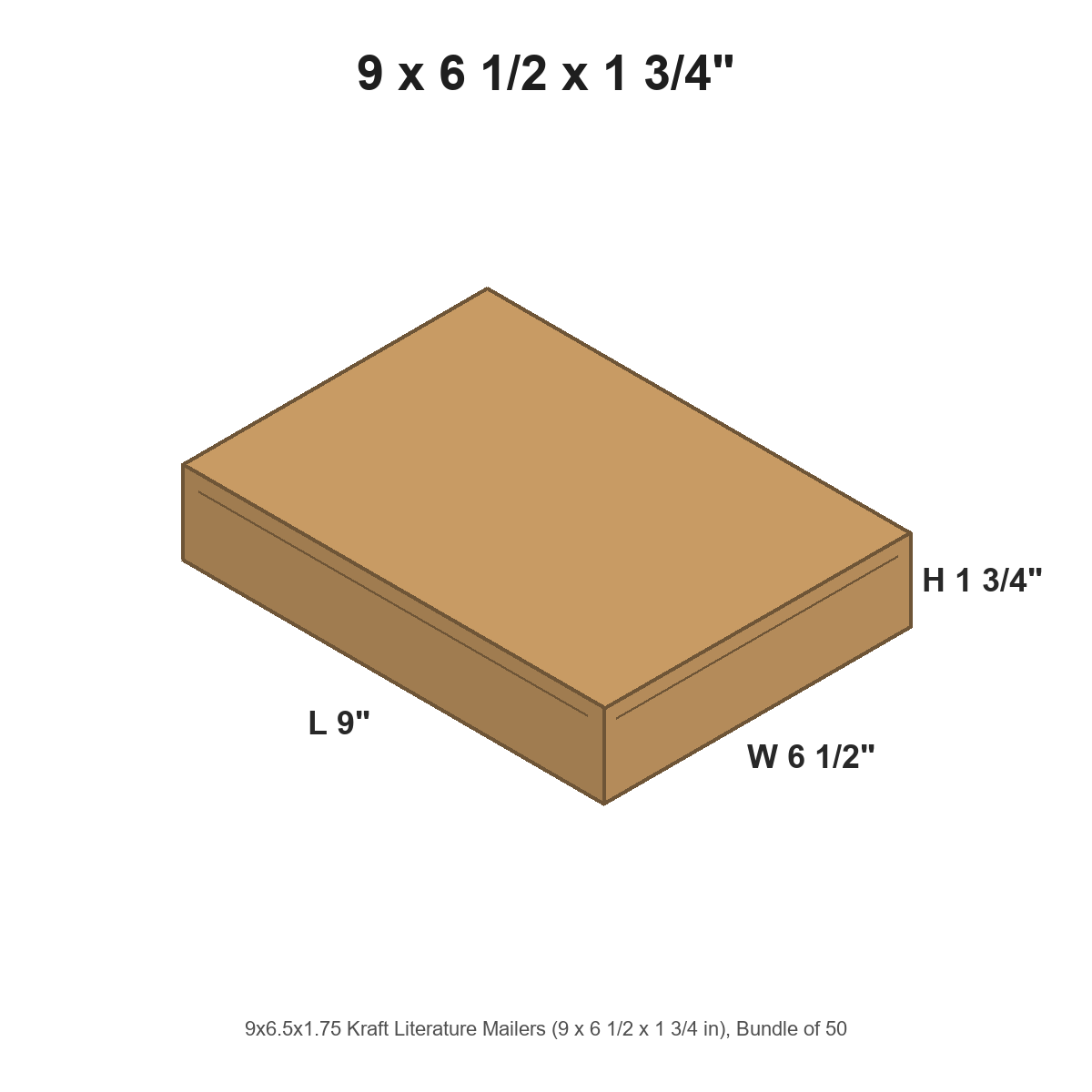 9x6.5x1.75 Kraft Literature Mailers