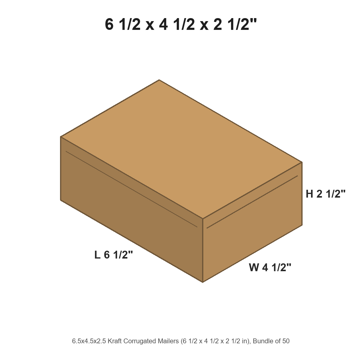 6.5x4.5x2.5 Kraft Corrugated Mailers