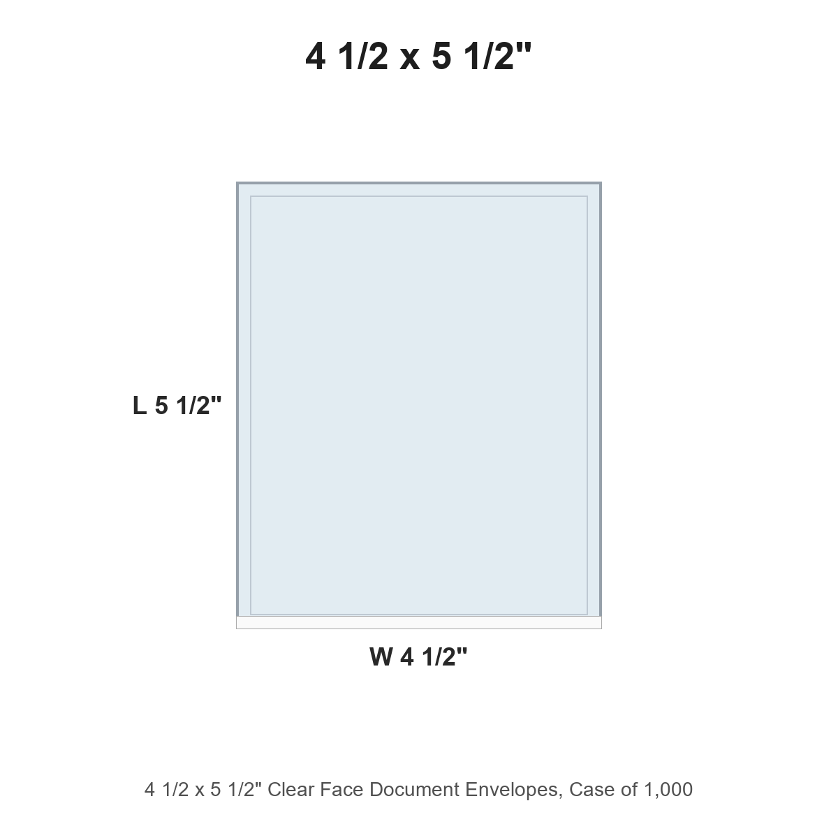 4 1/2 x 5 1/2" Clear Face Document Envelopes