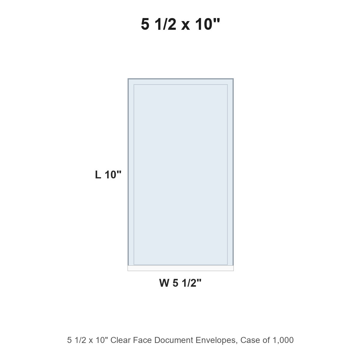 5 1/2 x 10" Clear Face Document Envelopes