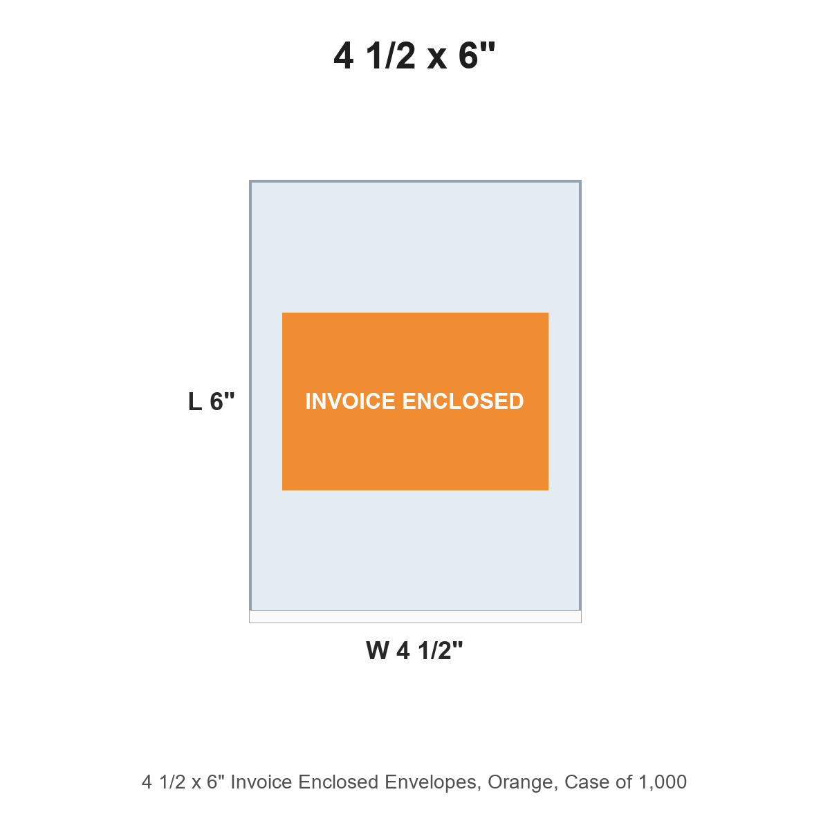 4 1/2 x 6" Invoice Enclosed Envelopes, Orange
