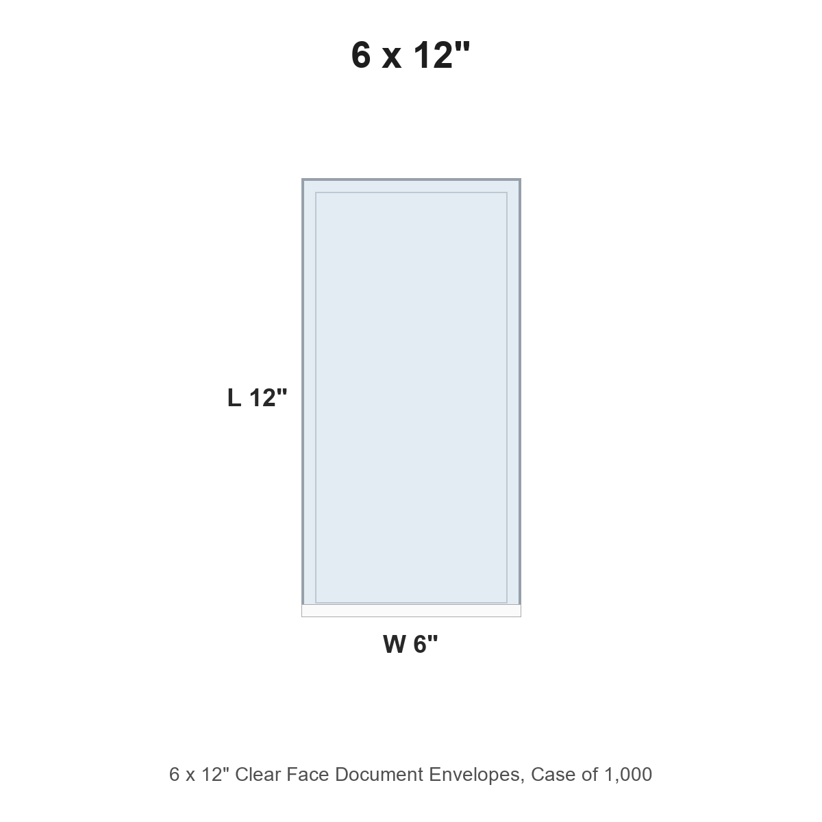 6 x 12" Clear Face Document Envelopes