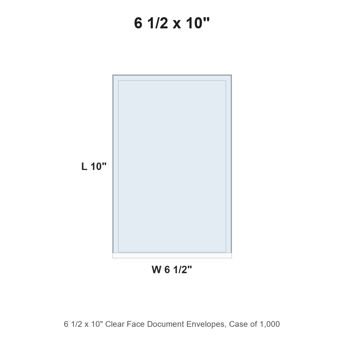 6 1/2 x 10" Clear Face Document Envelopes