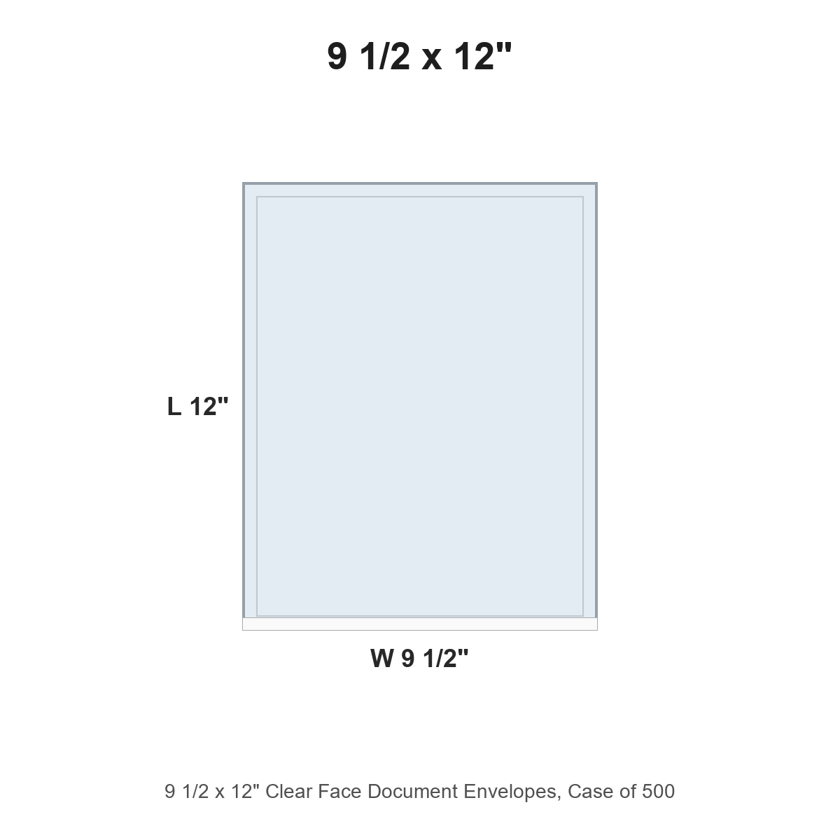 9 1/2 x 12" Clear Face Document Envelopes