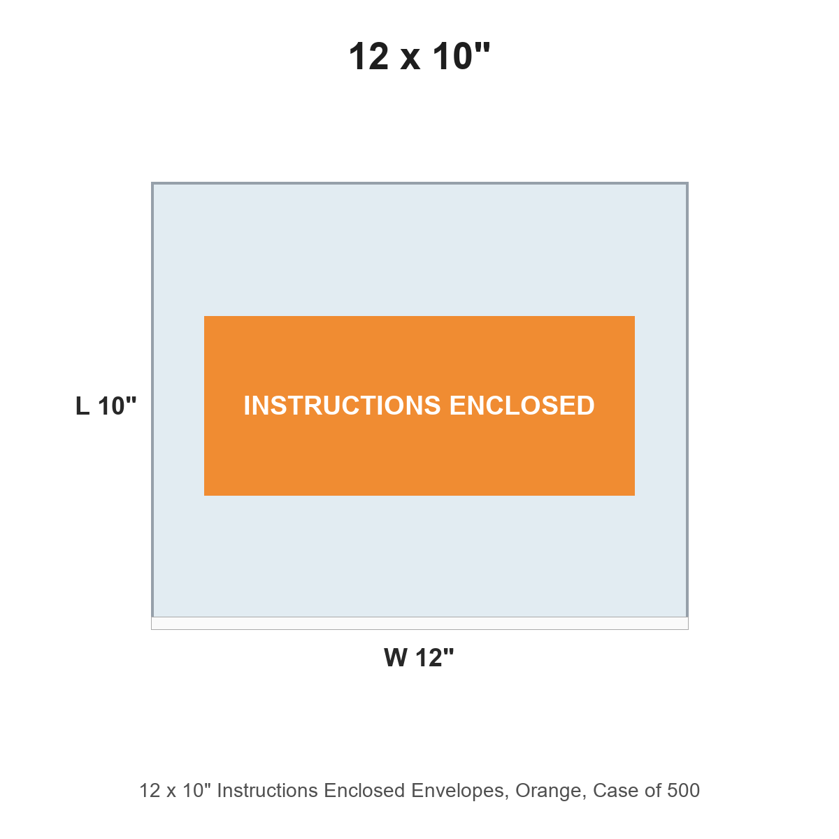 12 x 10" Instructions Enclosed Envelopes, Orange