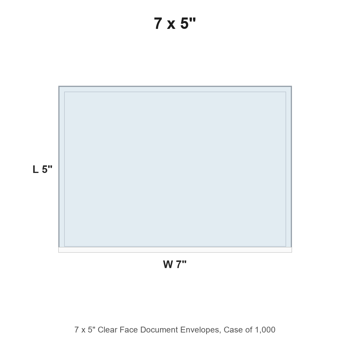 7 x 5" Clear Face Document Envelopes
